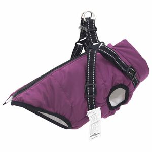 vidaXL Manteau pour chien Pourpre L24 Fleece et Polyester