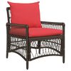 vidaXL Chaise de jardin Marron polyrotin