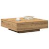 vidaXL Table basse Ch&ecirc;ne artisanal 100 x 100 x 31 cm