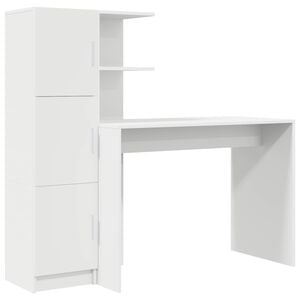 vidaXL Bureau Blanc 133,5 x 50 x 124 cm 2 pc