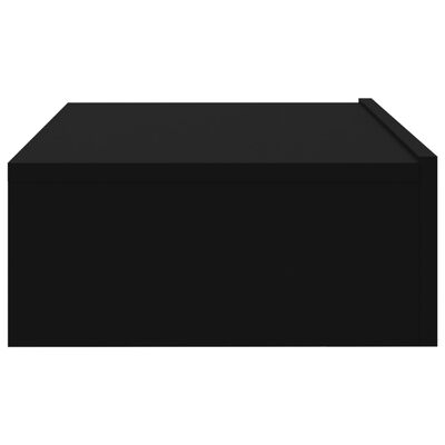 vidaXL Meuble TV avec éclairage LED noir 60x35x15,5 cm