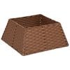 vidaXL Collier de sapin de No&euml;l Carr&eacute; Marron Clair 50 x 50 x 25 cm
