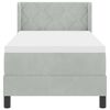 vidaXL Lit &agrave; ressorts avec matelas Gris clair 200 x 80 cm Velours