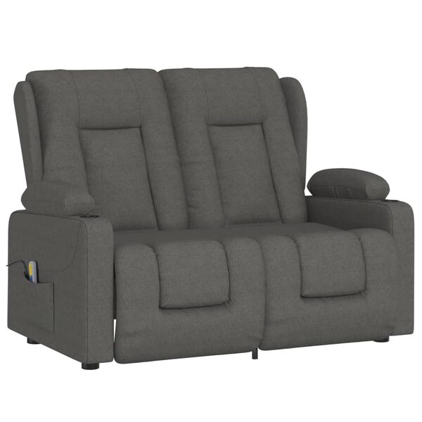 vidaXL Fauteuil de massage inclinable avec porte-gobelets 2 places
