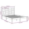vidaXL Cadre de lit sans matelas bois massif 160x200 cm