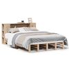 vidaXL Lit biblioth&egrave;que sans matelas 135x190 cm bois massif