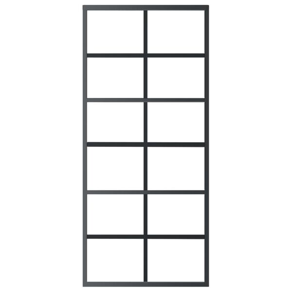 vidaXL Porte coulissante et quincaillerie Verre et Aluminium 90x205 cm