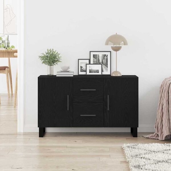 vidaXL Buffet Chêne noir 100 x 36 x 60 cm Bois d'ingénierie