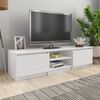 vidaXL Meuble TV blanc brillant 140x40x35,5 cm bois d'ingénierie