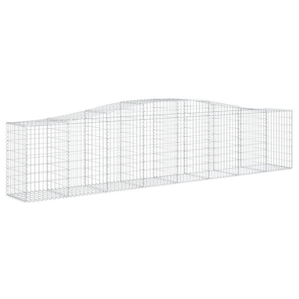 vidaXL Paniers &agrave; gabions arqu&eacute;s 6 pcs 400x50x80/100 cm Fer galvanis&eacute;