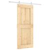 vidaXL Porte coulissante Naturel et Blanc 85 x 210 cm
