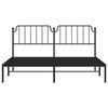 vidaXL Cadre de lit m&eacute;tal sans matelas avec t&ecirc;te de lit noir 183x213cm