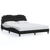 vidaXL Cadre de lit Viana sans matelas noir 160x200 cm similicuir