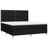 vidaXL Sommier &agrave; lattes de lit avec matelas Noir 180x200 cm Tissu