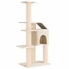 vidaXL Arbre &agrave; chat avec poteaux &agrave; griffer en sisal Cr&egrave;me 183 cm