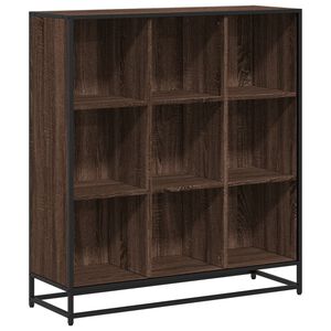 vidaXL Biblioth&egrave;que ch&ecirc;ne marron 97,5x33x107,5cm bois ing&eacute;nierie m&eacute;tal