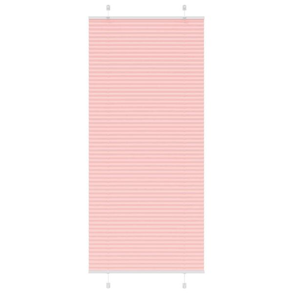 vidaXL Store pliss&eacute; rose 90x200 cm largeur du tissu 89,4 cm polyester