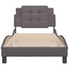 vidaXL Cadre de lit sans matelas Zadar gris 90x200 cm similicuir