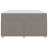 vidaXL Cadre de lit avec matelas Taupe 120 x 200 cm tissu