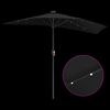 vidaXL Parasol de jardin Noir 294 x 150 x 223 cm Polyester et Acier