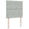 vidaXL Sommier &agrave; lattes de lit et matelas Gris clair 80x200 cm Velours
