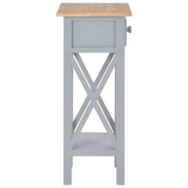 vidaXL Table d'appoint Gris 27 x 27 x 65,5 cm Bois