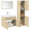 vidaXL Ensemble de meubles de salle de bain 4 pcs ch&ecirc;ne sonoma