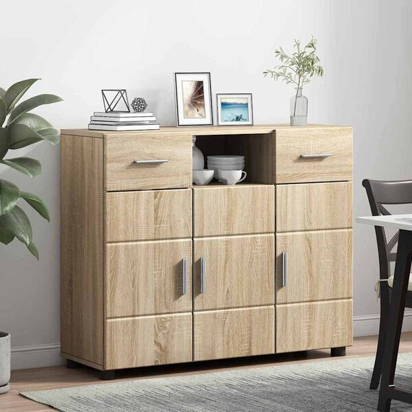 vidaXL Cabinet en Bois avec tiroir Ch&ecirc;ne Sonoma 88,5 x 30,5 x 73 cm