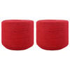 vidaXL Corde 2 pcs Rouge Coton
