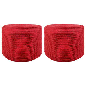 vidaXL Corde 2 pcs Noir Coton