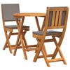 vidaXL Ensemble bistrot 3 pc Huile Naturelle Bois d'Acacia Massif