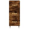 vidaXL Buffet haut Ch&ecirc;ne fum&eacute; 34,5x34x180 cm Bois d'ing&eacute;nierie