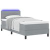 vidaXL Lit &agrave; ressorts avec matelas Gris clair 100 x 200 cm tissu