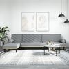 vidaXL Canap&eacute;-lit en forme de L gris clair 260x140x70 cm tissu