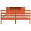 vidaXL Lit biblioth&egrave;que sans matelas cire marron 150x200 cm pin massif