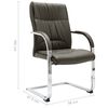 vidaXL Chaise de bureau cantilever Gris Similicuir