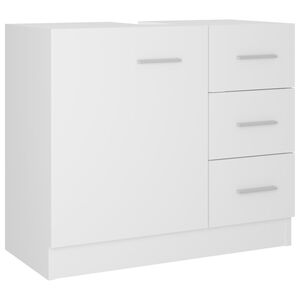 vidaXL Armoire d'&eacute;vier Blanc 63x30x54 cm Bois d'ing&eacute;nierie