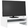 vidaXL Support de moniteur blanc 42x24x16 cm bois d'ing&eacute;nierie