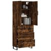 vidaXL Buffet haut Ch&ecirc;ne fum&eacute; 69,5x34x180 cm Bois d'ing&eacute;nierie