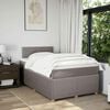 vidaXL Sommier &agrave; lattes de lit avec matelas Taupe 120x200 cm Tissu