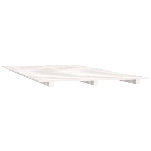 vidaXL Cadre de lit sans matelas blanc 120x190 cm bois de pin massif