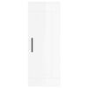 vidaXL Buffet haut Blanc brillant 34,5x34x180 cm Bois d'ing&eacute;nierie