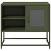 vidaXL Meuble TV vert olive 68x39x60,5 cm acier