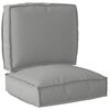 vidaXL Set de coussins de palette 2 pcs Gris 50 x 50 x 12 cm