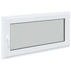 vidaXL Fen&ecirc;tre de sous-sol RISOR 120 x 60 cm PVC et verre Blanc