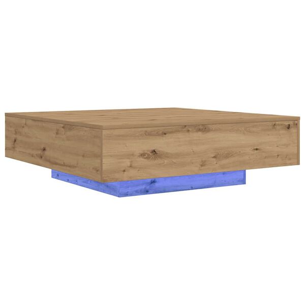vidaXL Table basse Ch&ecirc;ne artisanal 100 x 100 x 31 cm Bois d'ing&eacute;nierie