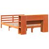 vidaXL Lit biblioth&egrave;que sans matelas cire marron 160x200 cm pin massif