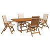 vidaXL Ensemble de salle &agrave; manger d'ext&eacute;rieur avec parasol 6 pc