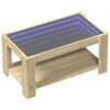vidaXL Table basse avec LED ch&ecirc;ne sonoma 93x53x45 cm bois d'ing&eacute;nierie