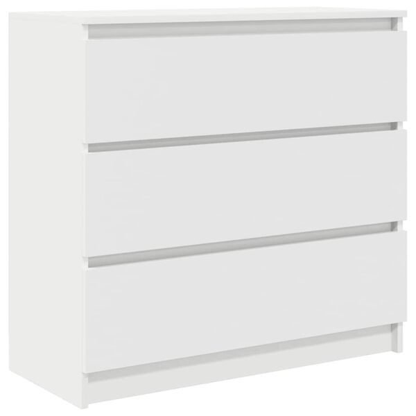 vidaXL Buffet blanc 80x35x76 cm bois d’ingénierie